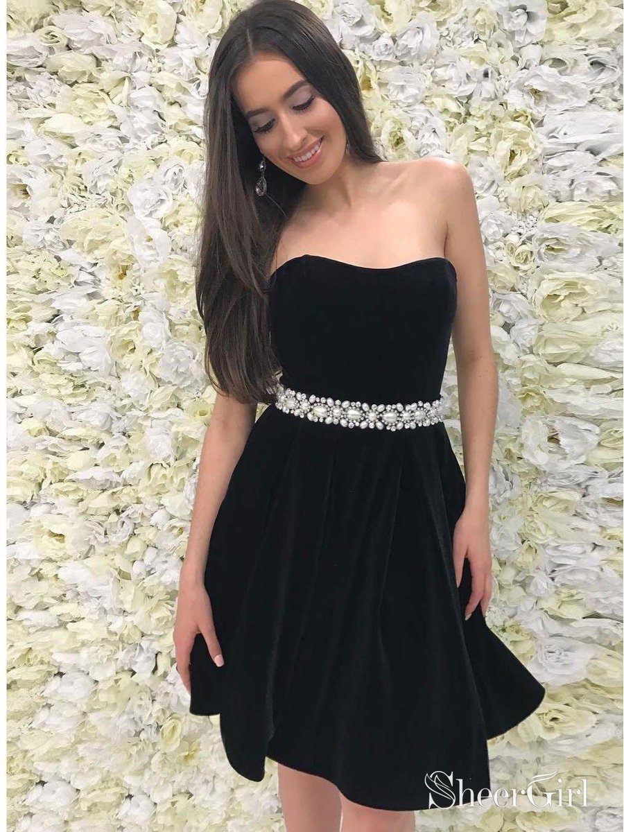 cheap black homecoming dresses Strapless Red Velvet Beaded Cute Homecoming Dresses – SheerGirl CAJUNI Women Summer Vacation Polos The short/mini hemline adds SIZE:MOMMY L