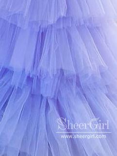 Strapless Ruffle Tulle Tiered Simple Prom Dress Homecoming Dress ARD26 –  SheerGirl