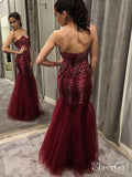 Strapless Vintage Mermaid Prom Dresses Beaded Long 20's Party Formal Dresses ARD1065-SheerGirl