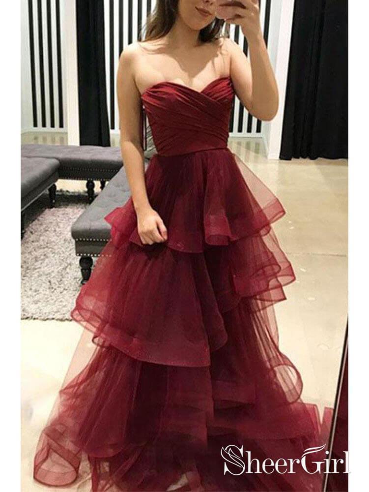 burgundy organza dress Sculptural Ribbed Lam Organza Burgundy Mermaid Dress G2009