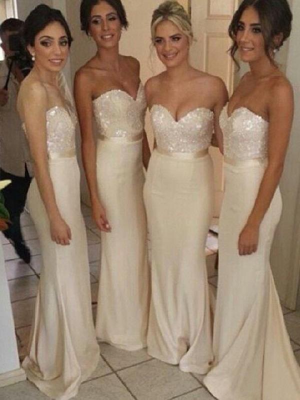 Sweetheart Neck Mermaid Bridesmaid Dresses Ivory Sexy Bridesmaid Dresses ARD1183-SheerGirl