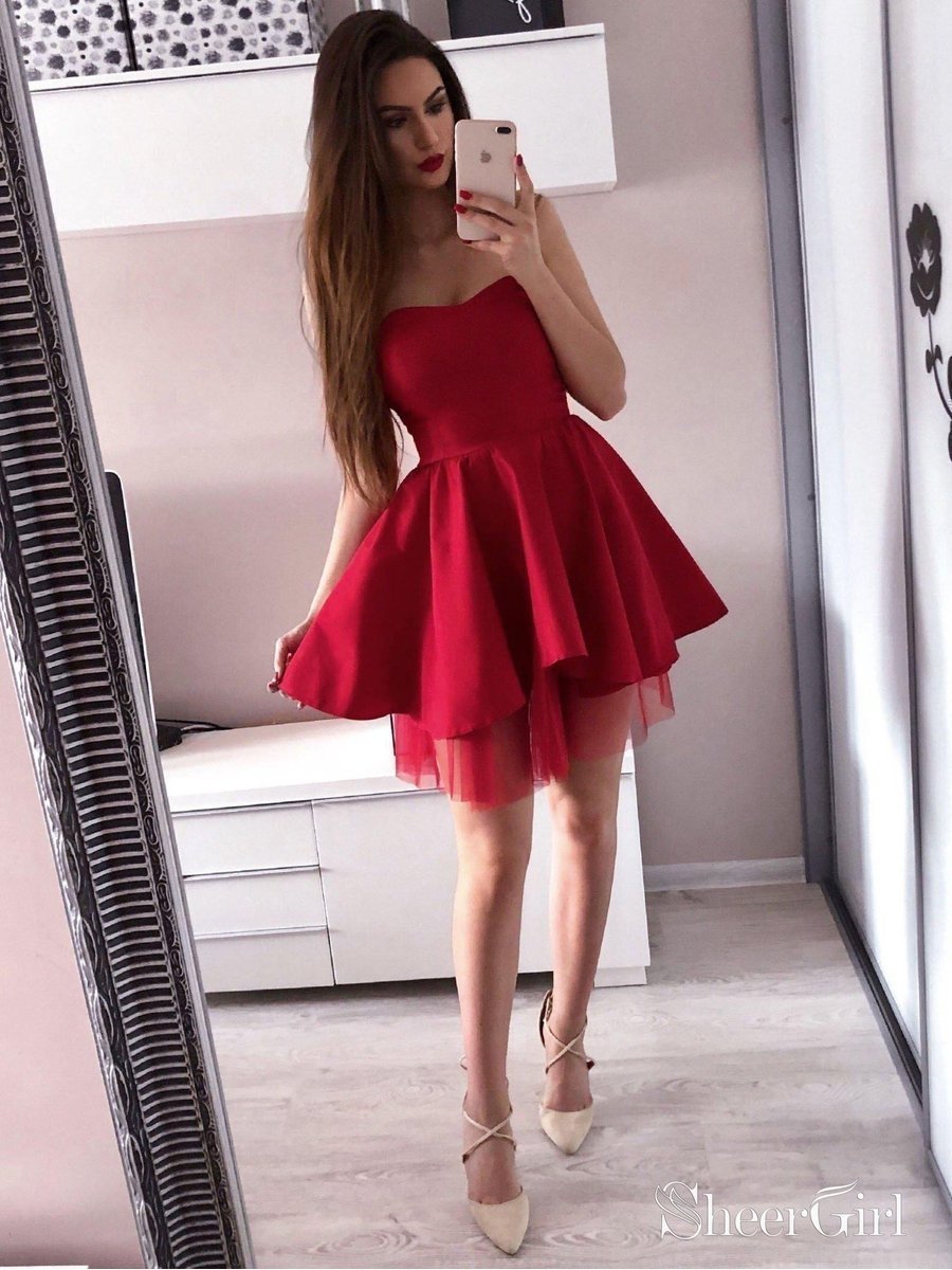 embarrassed Do my best sacred Sweetheart Neck Red Mini Homecoming Dresses Simple Short Prom Dress –  SheerGirl