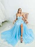 Sweetheart Neckline Strapless Ball Gown Prom Dress with High Slit ARD2665-SheerGirl
