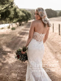 Sweetheart Neckline Vintage Lace Mermaid Wedding Dress AWD1818-SheerGirl