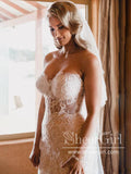 Sweetheart Neckline Vintage Lace Mermaid Wedding Dress AWD1818-SheerGirl