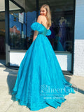 Turguoise Organza Princess Dress with Beading Bodice Ball Gown Prom Dress ARD2883-SheerGirl
