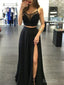 Two Piece Black Prom Dresses Long Formal Dresses With Slit ARD2109