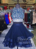 Two Piece Homecoming Dresses Crop Top Ombre Sequin Skirt ARD2831-SheerGirl
