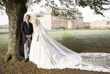 Two Tiers Wedding Veil Cathedral Length Blusher Veil ACC1172-SheerGirl