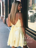 V Neck Simple Short Homecoming Dress 2-Piece Prom Dress ARD2816-SheerGirl