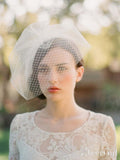Vintage-Inspired Ivory Tulle and Mesh Birdcage Veils ACC1088-SheerGirl