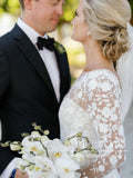 Vintage Lace Sheath Wedding Dress Strapless Boho Wedding Gown with Tulle Bolero AWD1947-SheerGirl