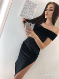 Off the Shoulder Sexy Velvet Short Prom Dresses Cheap Cocktail Dress ARD1851-SheerGirl