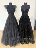 Black Prom Gown Strapless Sequins Sweetheart Neck Ball Gown ARD3063-SheerGirl