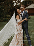 Bohemian Fringes Wedding Veil Bridal Veil with Blusher ACC1207-SheerGirl