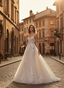 Corset Bodice Spaghetti Straps A Line Wedding Dress AWD1869