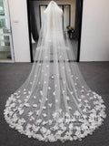 Exquise 3D Flower Lace Cathedral Veil Bridal Veil Wedding Veil ACC1205-SheerGirl