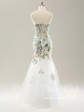 Garden Lace appliqued Prom Gown Off the Shoulder Mermaid Prom Dress ARD3173-SheerGirl