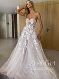 Gorgeous Strapless Corset Bodice Wedding Gown Tulle Wedding Dress AWD1990-SheerGirl
