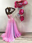 Hot Pink Contrast Colored Tulle Party Dress Sweetheart Neck Prom Gown A Line Prom Dress ARD3093