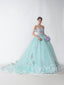 Off the Shoulder Colorful Appliques Sweet Heart Neck Ball Gown Quinceanera Dresses Prom Dresses ARD3051