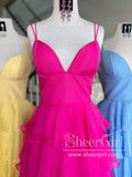 Ruffled Chiffon Formal Dress Floor Length Prom Dress ARD3028-SheerGirl