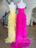 Ruffled Chiffon Formal Dress Floor Length Prom Dress ARD3028-SheerGirl