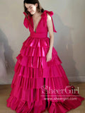 Ruffled Taffeta Ball Gown Prom Dress Layered Prom Dress ARD3026-SheerGirl