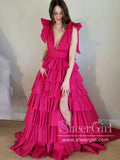 Ruffled Taffeta Ball Gown Prom Dress Layered Prom Dress ARD3026-SheerGirl