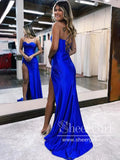 Satin Sparkly Prom Gown Simple Prom Dress Long Party Dress ARD3056-SheerGirl