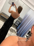Sequins Strapless Trumpet Prom Dress Thigh Slit Mermaid Prom Gown ARD2738-SheerGirl
