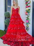 Sparkly Layered Tulle Prom Gown Floor Length Prom Dress Ball Gown Party Dress ARD3075-SheerGirl