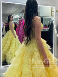 Strapless Quinceanera Dress Sparkly Tulle Ball Gown Layered Party Dress Sweetheart Neck Prom Dress ARD3058-SheerGirl