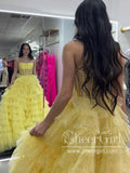 Strapless Quinceanera Dress Sparkly Tulle Ball Gown Layered Party Dress Sweetheart Neck Prom Dress ARD3058-SheerGirl