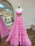 Strapless Quinceanera Dress Sparkly Tulle Ball Gown Layered Party Dress Sweetheart Neck Prom Dress ARD3058-SheerGirl
