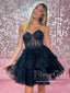 Strapless Sweetheart Neck Layered Tulle Homecoming Dress Short Prom Dress ARD2984