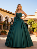 Strapless Sweetheart Neck Long Prom Dresses Dark Green Ball Gowns ARD3188-SheerGirl