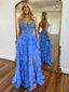 Stunning Appliques Bodice Ruffled Chiffon Formal Dress Floor Length Prom Dress ARD3091