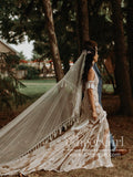 Stunning Bohemian Lace Wedding Gown Mermaid Boho Wedding Dress Beach Bridal Dress AWD1999-SheerGirl