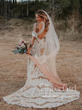 Stunning Bohemian Lace Wedding Gown Mermaid Boho Wedding Dress Beach Bridal Dress AWD1999-SheerGirl