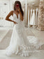 Sweetheart Neck Rustic Mermaid Wedding Dress with Detachable Tulle Train AWD1979