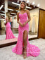 Velvet Sequins Sparkly Prom Gown Sweetheart Neck Long Prom Dress Party Dress ARD3083