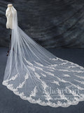 Vintage Floral Lace Cathedral Veil Bridal Veil Wedding Veil ACC1204-SheerGirl