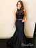 2 Piece Black Beaded Mermaid Prom Dresses for Junior Lace Bodice APD3428-SheerGirl