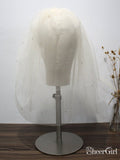 2 Tier Blusher Veil Shoulder Length Wedding Veils with Crystals ACC1080-SheerGirl