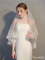 2 Tier Lace Wedding Veils Hip Length Bridal Veil ACC1002