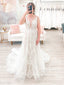 Krajkové svatební šaty 2 v 1 Svatební šaty mořské panny s odnímatelnou vlečkou AWD1886 