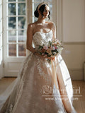 2 in 1 Luxury Wedding Gown Sparkly Mermaid Plus Ball Gown Wedding Dress AWD1951-SheerGirl