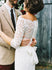 3/4 Sleeve Off the Shoulder Sheath Lace Wedding Dresses with See Through Top AWD1270-SheerGirl