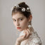 3D Flower Headband with Crystals, Ivory Flower Drop Earrings ACC1091